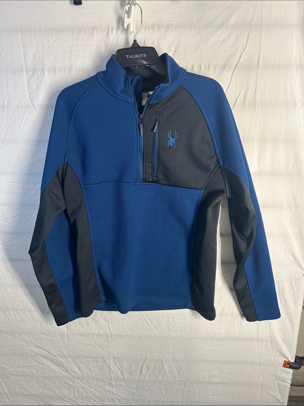 Spyder Men’s Blue and Black Half-Zip Performance Pullover